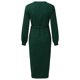 thumbnail image 5 of Gibobby Vestido de fiesta para mujer Elegante y elegante vestido de suéter con cinturón de punto con cuello en V para el otoño invierno de las mujeres(Verde,XL), 5 of 5