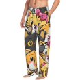 thumbnail image 2 of Daiia Cute Cat Cartoon Men's Sleep Pant with Pockets and Drawstring,Pajama Pants-Medium, 2 of 9