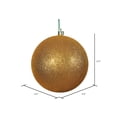 thumbnail image 2 of Vickerman 2.4" Antique Gold Glitter Ball Ornament, 24/Bag, 2 of 2