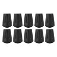 thumbnail image 1 of 10pcs Rubber Walking Stick Tips Universal Round Head Shock Absorber Trekking Pole Foot Covers, 1 of 4