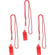 3 Pcs Necklace The Lifeguard Loud Whistle Emergency Referee Field Lifesaving Life-saving Nylon Abs Travel Child