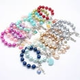 thumbnail image 2 of Pulsera de cuentas para niños con colgante de cola de pez de aleación Pulsera de perlas para niños de color sólido, 2 of 4
