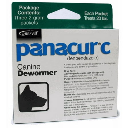 Panacur C Canine Dewormer, 2-g, 3 count