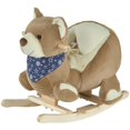 thumbnail image 1 of Caballito balancín de peluche con forma de oso y nanas Qaba, 1 of 9