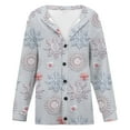 thumbnail image 5 of Cardigans for Women Trendy Button Down Long Sleeve Christmas Printed Crew Neck Cozy Jacket 2025 Fall Winter Warm Loose Trendy Casual Sweaters for Women Multicolour L, 5 of 5
