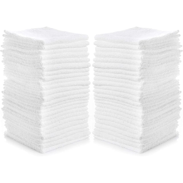 Paquete de 40 paños Simpli-Magic de algodón blanco, 30 x 30 cm
