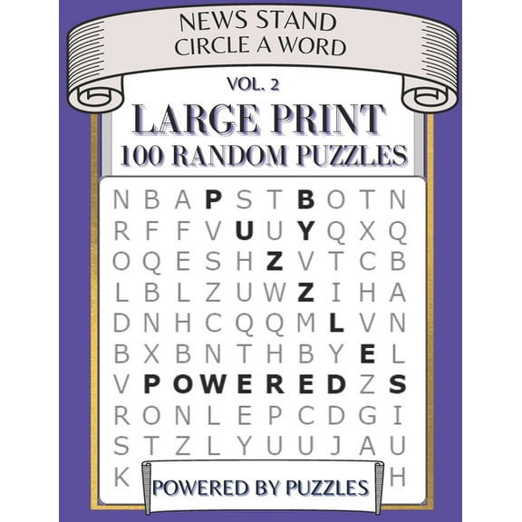 News Stand Circle a Word Vol.2: Large Print 100 Random Puzzles, (Paperback)