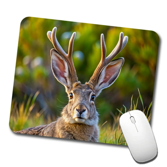Jackalope In The Wild Mouse Pad Low Profile Gaming Mat