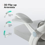SIHOO M102C Ergonomic Office Chair, Mesh Desk Chair with Adjustable 3D Armrests, Lumbar Support, 2D Headrest, Tilt, White