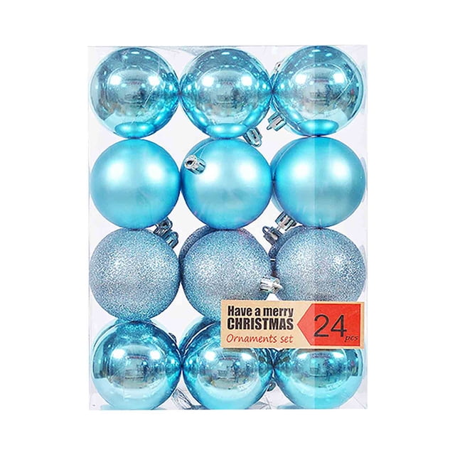 TIMIFIS 1.18 Inch Christmas Ball Tree Ornaments 24Pcs Christmas Tree Decorations Set Shatterproof Christmas Ornaments Balls with Hanging Loop for Xmas Holiday Party