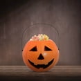 thumbnail image 4 of Nilvkv Halloween Decorations Pumpkin Candy Bucket Plastic Pumpkin Bucket Portable Pumpkin Pail with Handle Reusable Cute Halloween Candy Bucket for Party Halloween Pumpkin Bucket, 4 of 6