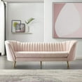 thumbnail image 6 of Modway Opportunity Vertical Channel Tufted Curved Velvet Sofa in Pink, 6 of 6