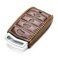 thumbnail image 3 of Vitodeco Leather Key Fob Case Compatible for 2017-2020 Genesis G70, G80, G90, Tailgate, 4-Button, Brown, 3 of 5