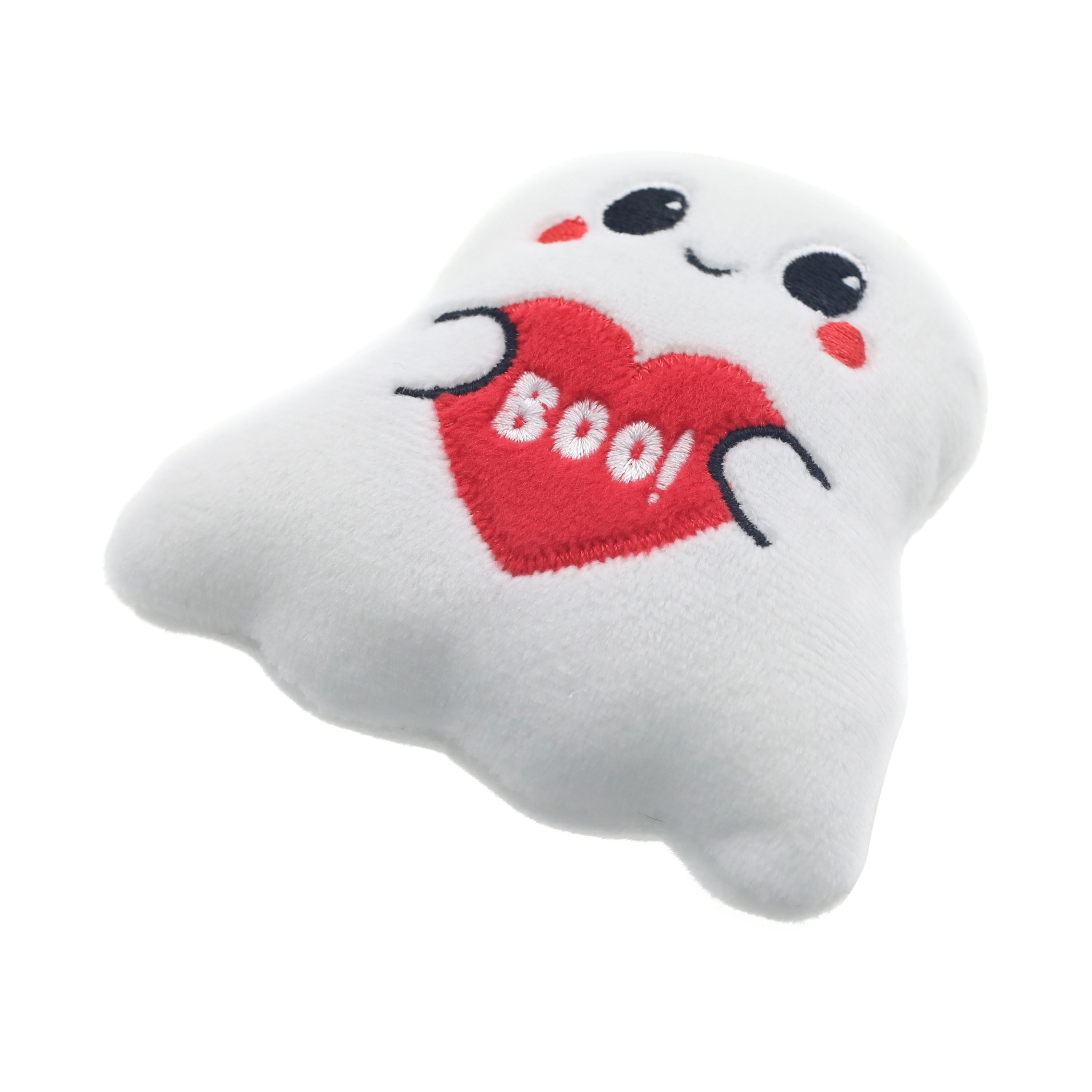 Mini Ghost Plush, Red and White, 3.3", Halloween by Way To Celebrate