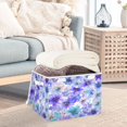 thumbnail image 5 of Large Fliplid Foldable Storage Bin Boxes Cubes Baskets with 2 Handles for Clothes Books 16.5x12.6x11.8 Inch Watercolor Blue-purple Flowers, 5 of 7