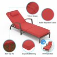 thumbnail image 3 of Ensemble de 2 Chaises Longues de Patio - Fauteuils Inclinables en Rotin avec Coussins Rouges, 5 Positions Réglables pour Piscine/cour/terrasse / Conception Pliable, 3 of 8