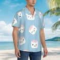 thumbnail image 5 of Easygdp Cartoon Sushi Men's Hawaiian Shirts Print Lapel Short Sleeve for Beach, vacation, party, casual occasions - Large, 5 of 9