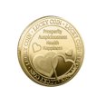 thumbnail image 1 of Moneda Lucky en forma de corazón con forma de trébol de cuatro hojas, 34 g, 4 x 0,3 cm, 1 of 1