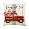 thumbnail image 5 of 4PCS Valentine's Day Cotton Linen Pillow Case Sofa Cushion Cover Home Decor Polyester, 5 of 7