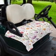thumbnail image 2 of Golf Cart Seat Covers for 2 Seater,Spring Tulip Flower Microfiber Cart Seat Towel Blanket,Watercolor Spring Garden Fruit Leaf Absorbent NonSlip Bench Seats Protector for Golf Course 51"x31", 2 of 9