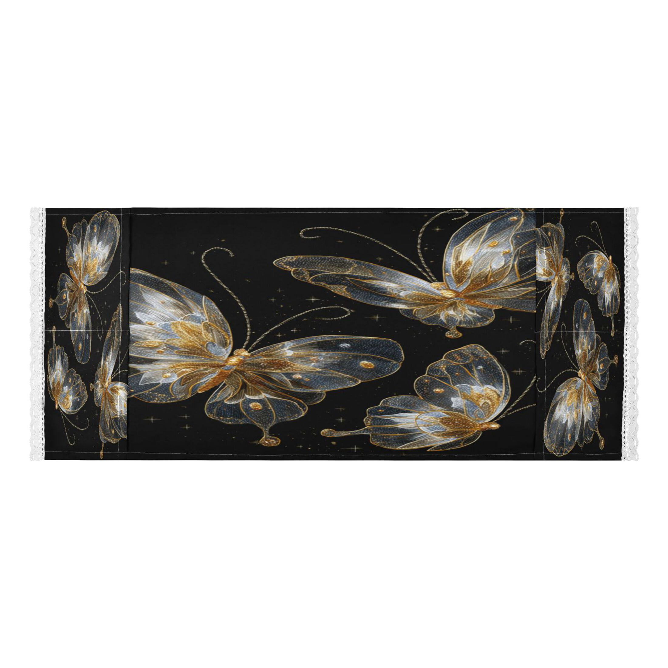 DEIARA Gold Transparent Butterfly Washing Machine Cloth Dryer Refrigerator Top Cover Protective Non-Slip Mat For Kitchen Laundry
