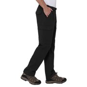BC Clothing Hiking Convertible Outdoor Cargo Pants for Men (Black, XLx29)