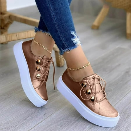 

Yinguo Comfortable Casual Leather Women s Solid Color Strap Flat Sneakers Fashion Women s casual shoes