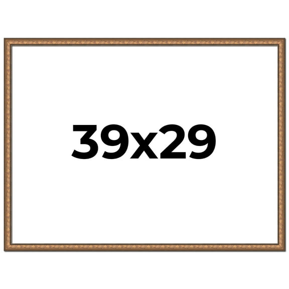 39x29 Frame Gold Real Wood Picture Frame Width 1.25 inches | Interior Frame Depth 0.5 inches |