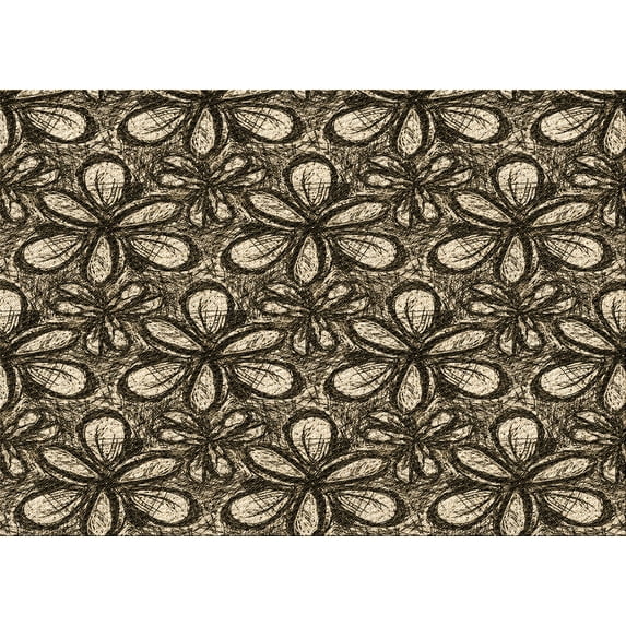 Ahgly Company Indoor Rectangle Patterned Camel Brown Area Rugs, 2' x 4'