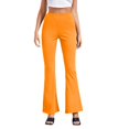 thumbnail image 3 of Pantalones acampanados elásticos ajustados de color sólido de primavera y verano, pantalones deportivos casuales europeos y americanos, pantalones de entrenamiento de yoga, 3 of 6