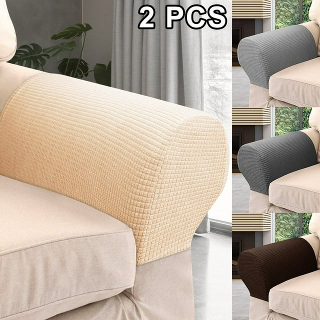 POINTERTECK 2PCS Super Stetch Anti-Slip Sofa Armchair Slipcovers Waterproof Sofa Armrest Cover Furniture Protector Home Decor
