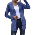 thumbnail image 3 of Women's Cardigan Fall Cardigan Lightweight Long Sleeve Knit Sweater Button Loose Jacket with Pockets, 3 of 8