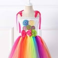 thumbnail image 4 of Ulitacool 10-12 Years Girls Dress Children'S Lollipop Rainbow Dress Candy Rainbow Carnival Dance Dress Trend Outfits Multicolour, 4 of 8