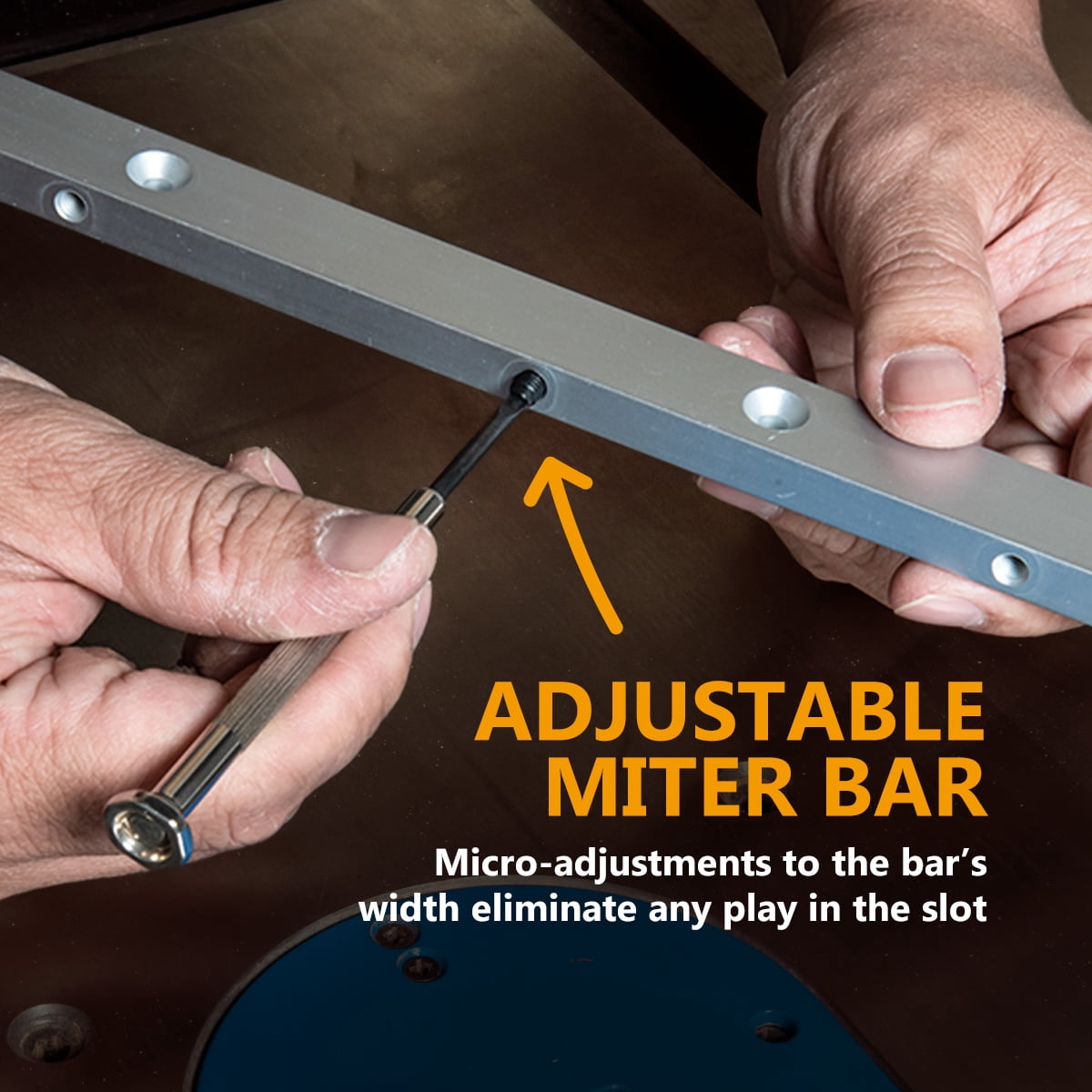 POWERTEC 4PK 24" Miter Bar for any Standard 3/4" x 3/8" Miter Slot, Crosscut Sled for Table Saw, Router Table, Band Saw, 71519-P4