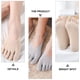 thumbnail image 2 of 5 pares de calcetines de color liso para mujer, transpirables, de corte bajo e invisibles., 2 of 4