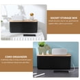 thumbnail image 3 of Shisuyan Cord Organizer Box Cord Organizer Black Plastic 1Pcs 34x14Cm, 3 of 8