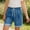 Light Blue, variant on FRSASU Girl's Denim Shorts Elastic Waist Drawstring Jeans Rolled Cuff Stretch Casual Knee Length Loose Comfy Short with Pocket Light Blue
