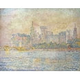 thumbnail image 2 of Signac, Paul 32x26 Black Ornate Wood Framed with Double Matting Museum Art Print Titled - Avignon, Morning, 2 of 4