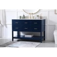 thumbnail image 2 of 48 inch single bathroom vanity in blue with backsplash, 2 of 8