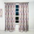 thumbnail image 2 of Designart 'Red Blue and Yellow Floral Pattern' Modern Curtain Panel, 2 of 5