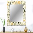 thumbnail image 1 of Designart "Simplicity In Yellow And Green Florals" Floral Wall Mirror, Printed Yellow Wall Mirror, Traditional Bathroom Wall Mirror, Decorative Floral Mirror - 30x40 Inch, 1 of 5