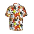 thumbnail image 2 of Daiia Colorful Balls Hawaiian Shirt for Men Gentle Cotton Regular Short Sleeve Casual-X-Large, 2 of 9