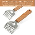 JingChun Meat Claws Chicken Shredder Shredding forks for Meat with Long Wood Handle Easily Lift