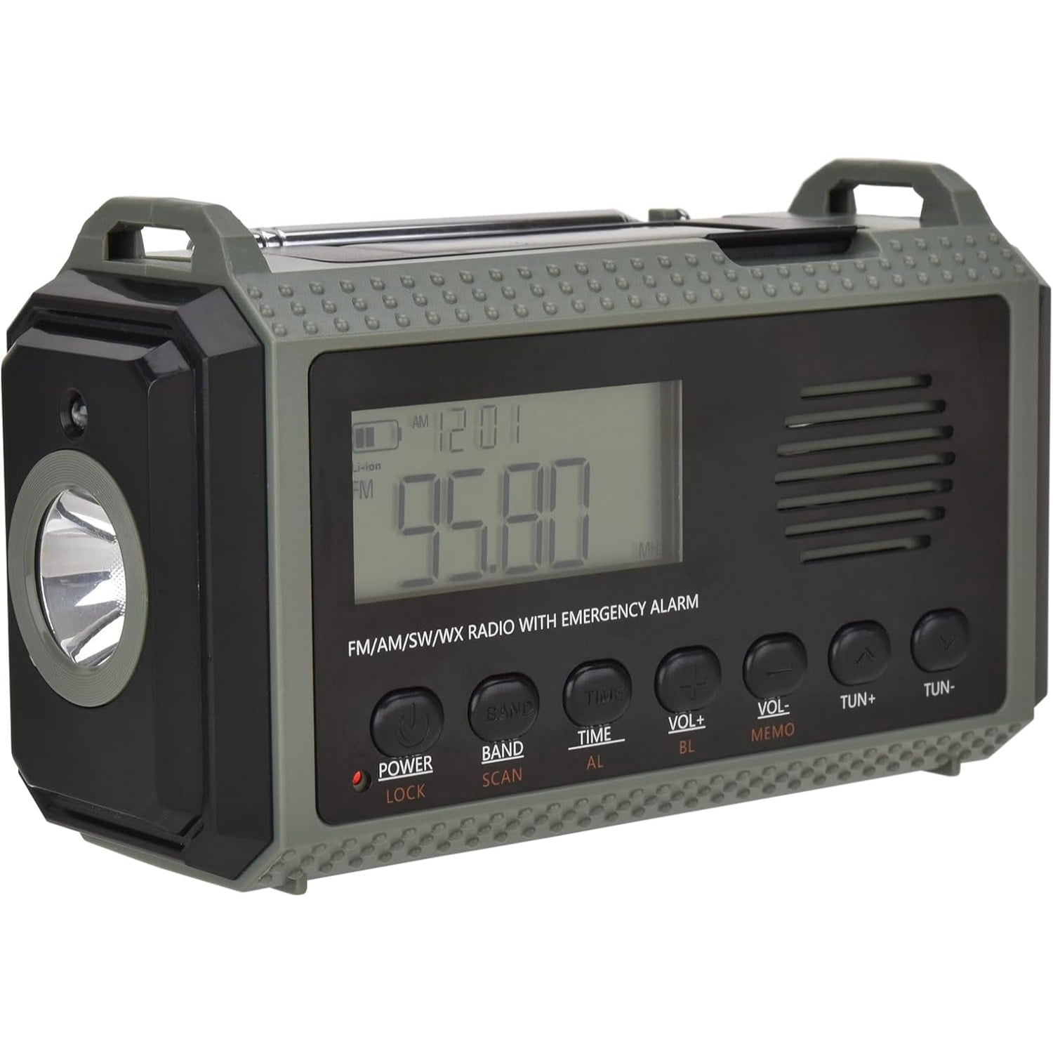 Emergency Radio with NOAA Weather Alert & 10000mAh Power Bank - Solar, Hand Crank, USB Charging for Power Outage, Survival Kit, Camping, and Outdoor Adventures