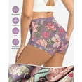 thumbnail image 3 of Women's Underwear Mid Waisted Panties Breathable Full Coverage Printed Comfortable ladies Floral 4 Pack, 3 of 5