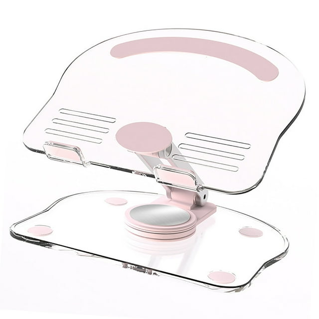 Support de Tablette pour Bureau, Support de Tablette de Bureau Réglable, Support d'Écran Portable Rotatif à 360°, Rehausseur Universel Pliable pour Tablette avec Base Stable, pour Maison Bureau Chambre