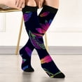 thumbnail image 2 of Womens Socks Cute Animal Knitted Mid Calf Soft Stylish Thigh High Stockings Blue One Size, 2 of 7
