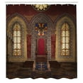 thumbnail image 3 of Ambesonne Gothic Shower Curtain, Medieval Palace, 69"Wx75"L, Brown Ruby, 3 of 5