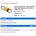 thumbnail image 2 of Accessory Drive Belt - Compatible with 2018 - 2022 Mercedes-Benz Sprinter 3500XD 3.0L V6 2019 2020 2021, 2 of 2