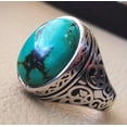 thumbnail image 5 of Tibetan Turquoise Ring, Silver Jewelry, 925 Silver Ring, Father's Day, AAA Natural Turquoise, December Birthstone Ring, Heavy Mens Ring, Spiritual Healing Gemstone, Christmas, Signet Mens Ring, 5 of 7
